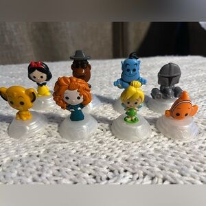 Disney 100 McDonald’s Toys Lot 8 Tinkerbell Genie Snow White Mandalorian Nemo